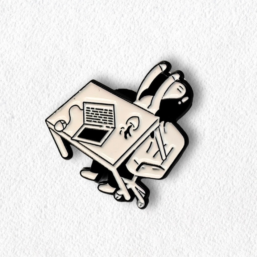 Flipping Out Lapel Pin