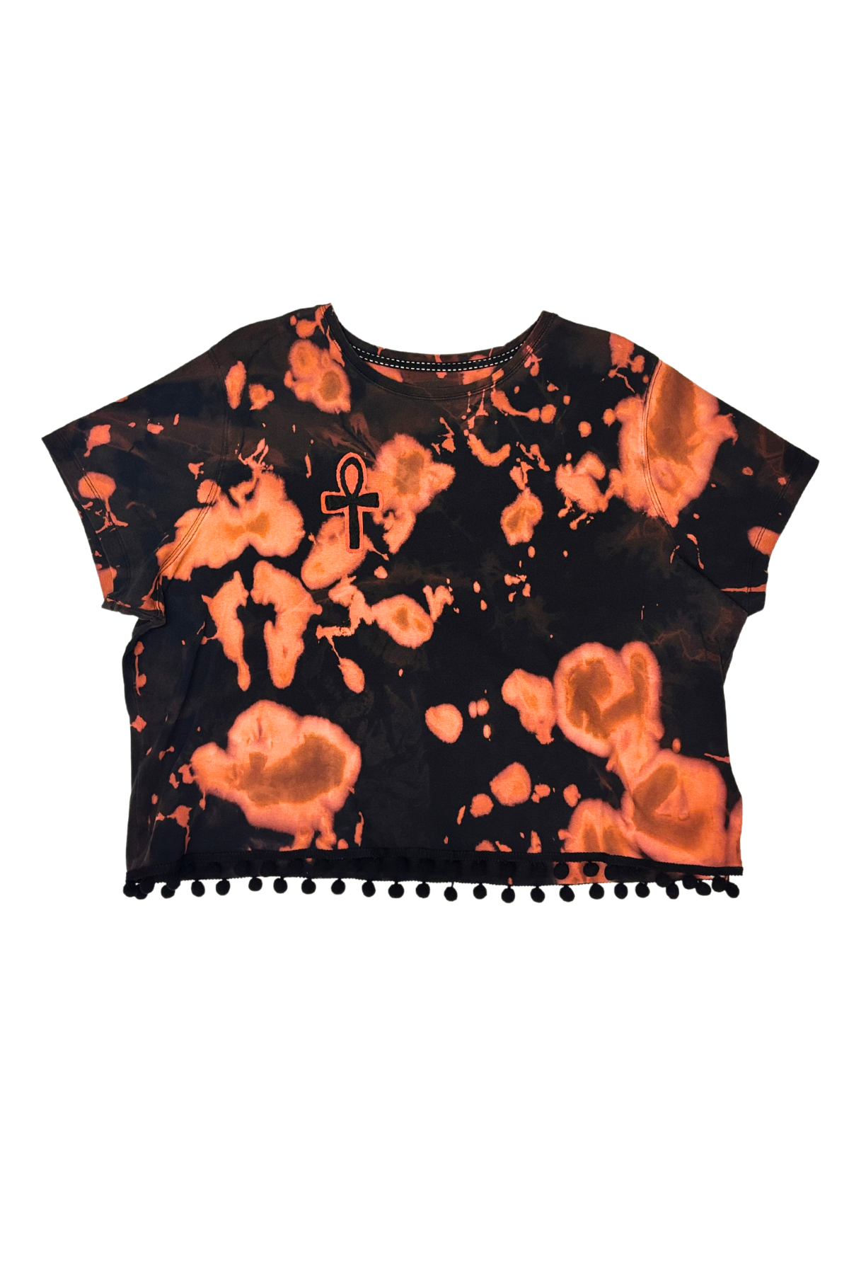 Key Of Life Dyed Crop Tee - Size 2X