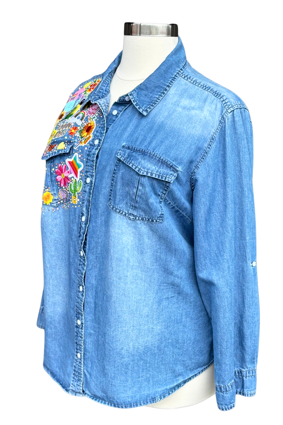 Art Teacher Patch Button Up Top - Size 22/24
