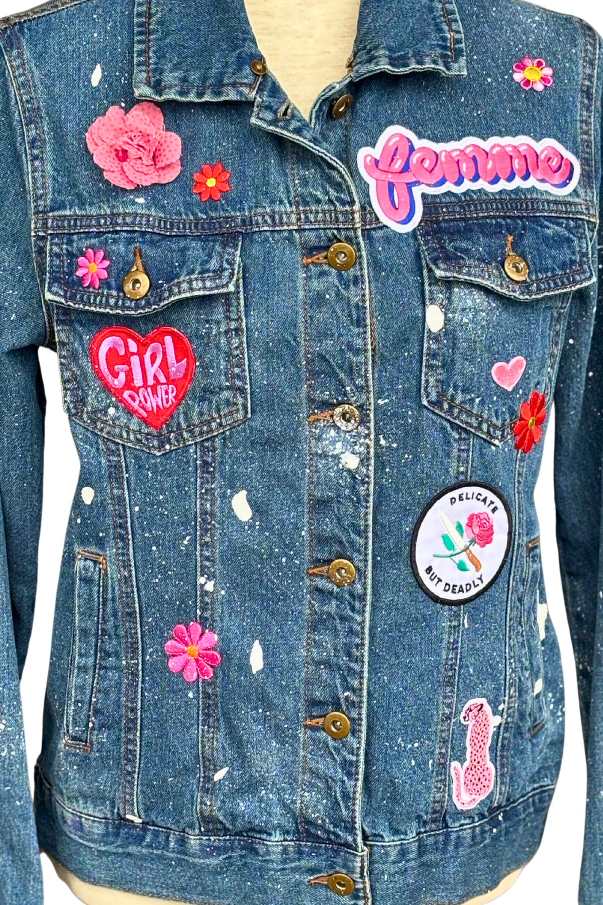 Femme And Fierce Denim Jacket - Size M