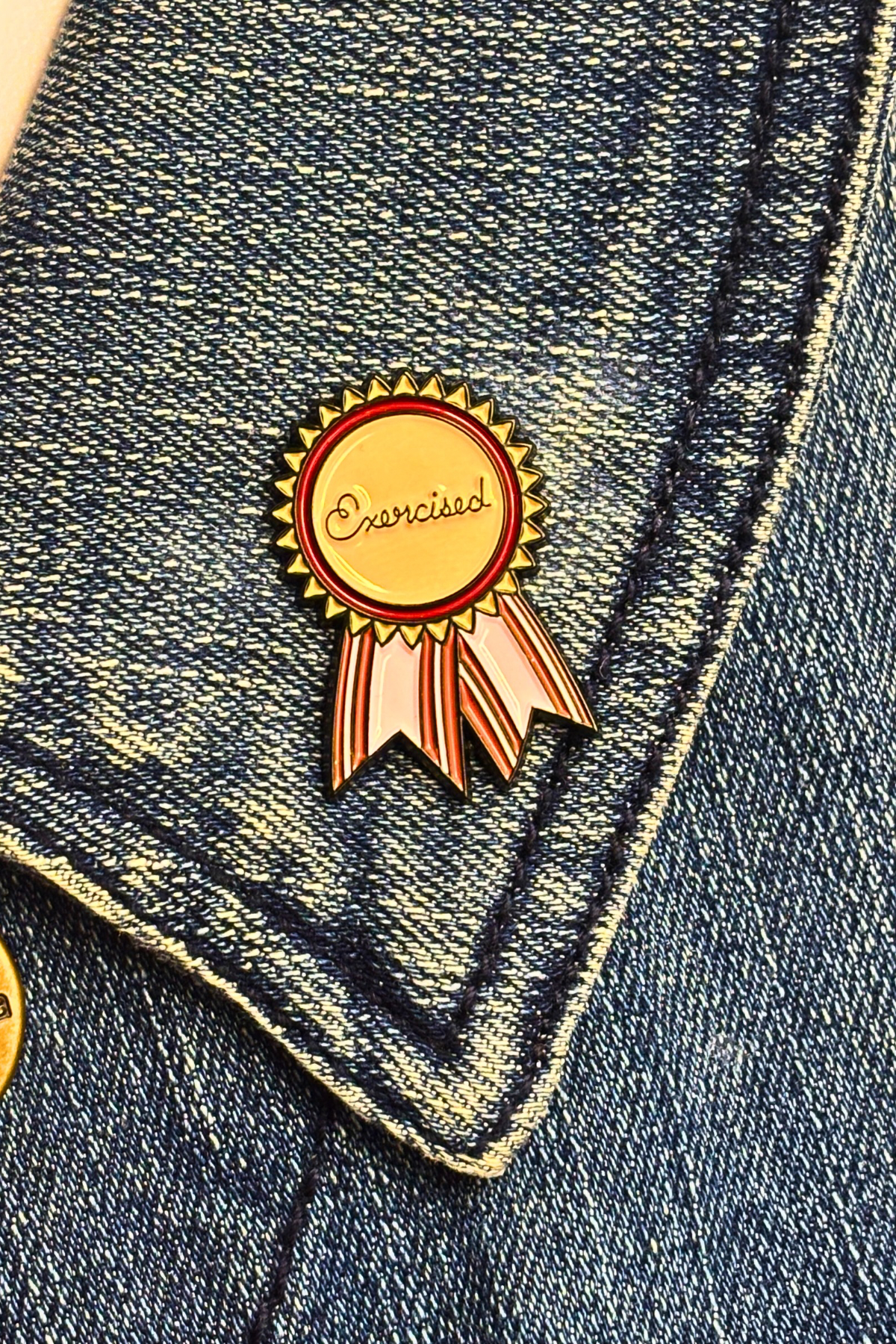 Exercised Today Merit Lapel pin