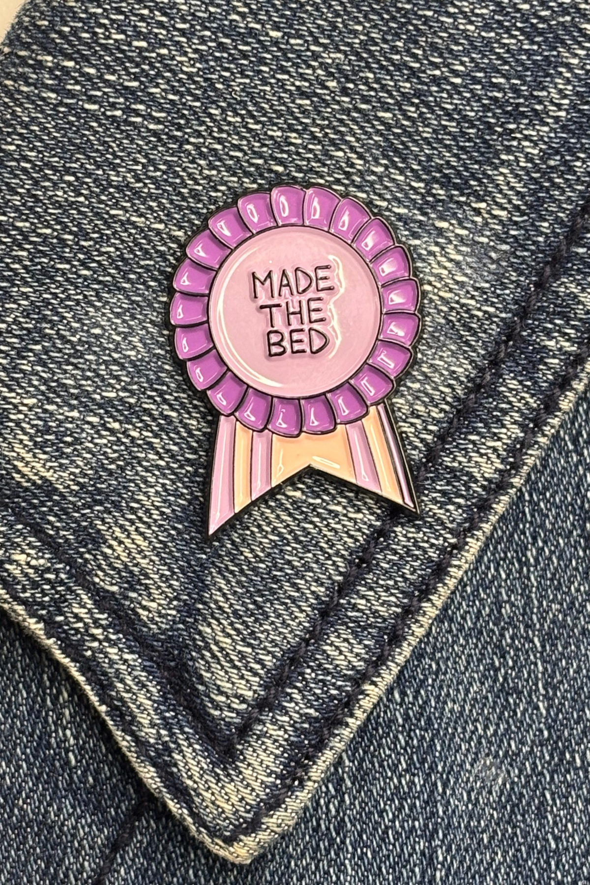 Made The Bed Merit Ribbon Lapel Pin