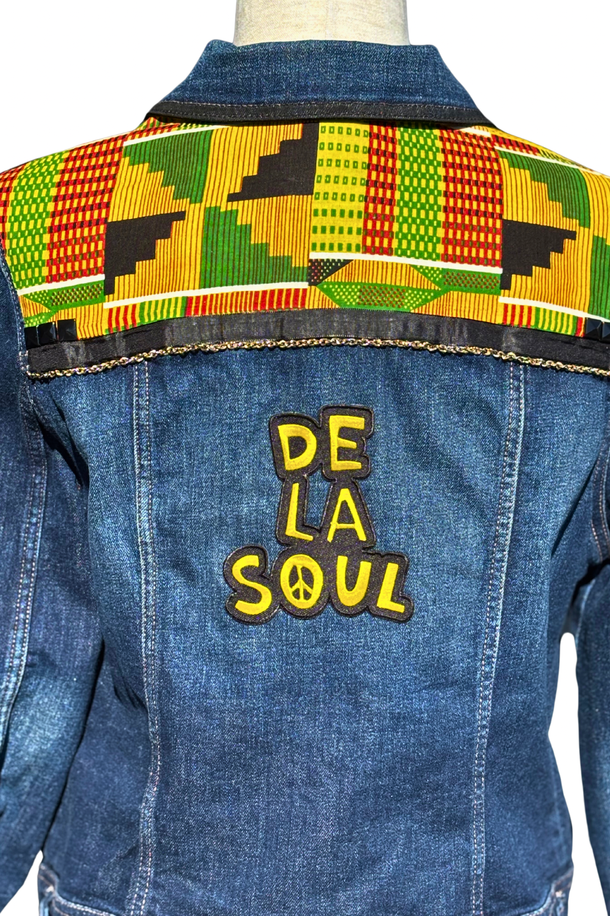 ‘Round The Way Girl Embellished Denim Jacket - Size L
