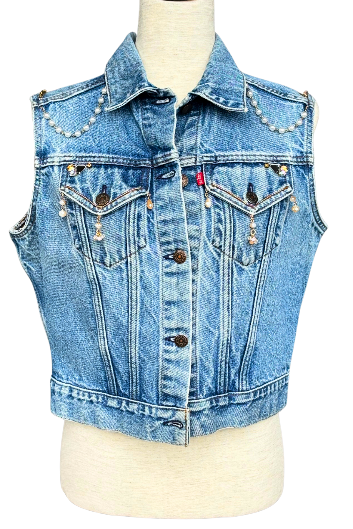 Butterfly Kisses Beaded Vest - Size Large