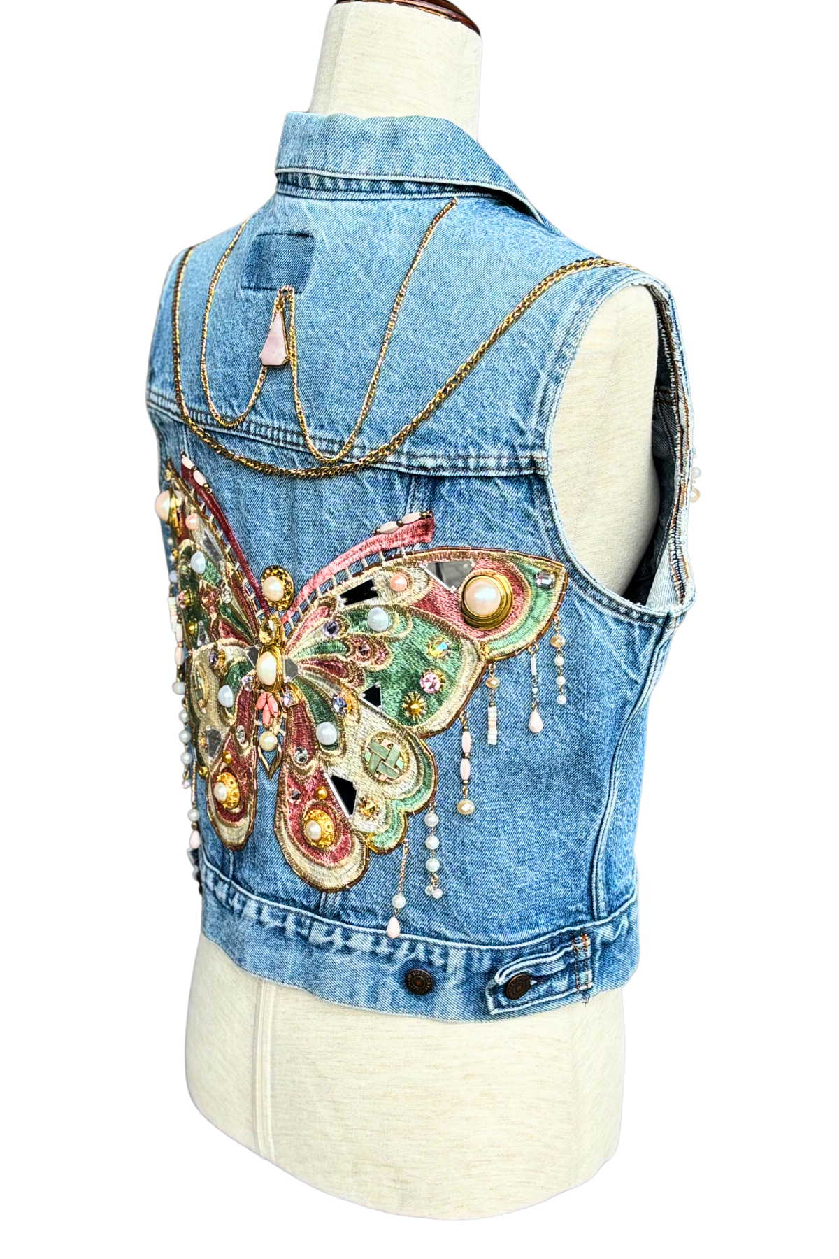 Butterfly Kisses Beaded Vest - Size Large
