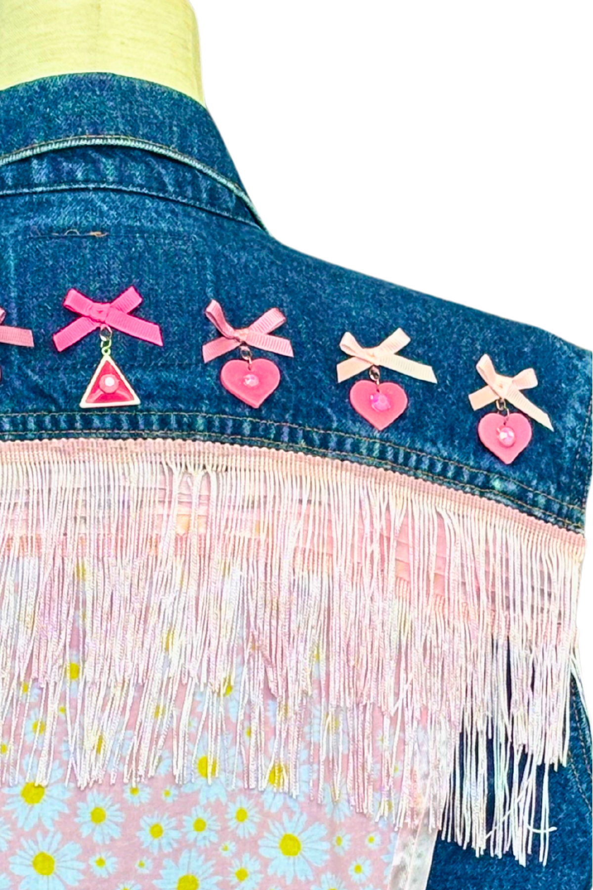 Pretty, Pink and Powered By Dolly Denim Vest - Size L