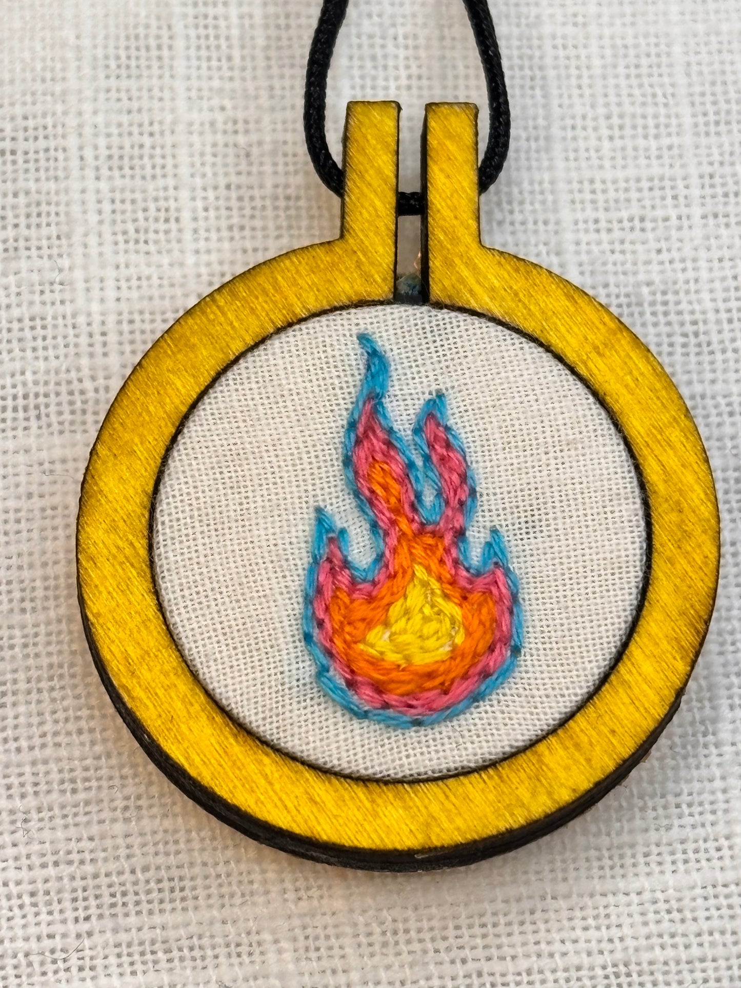 Blue Flame Mini Embroidery
