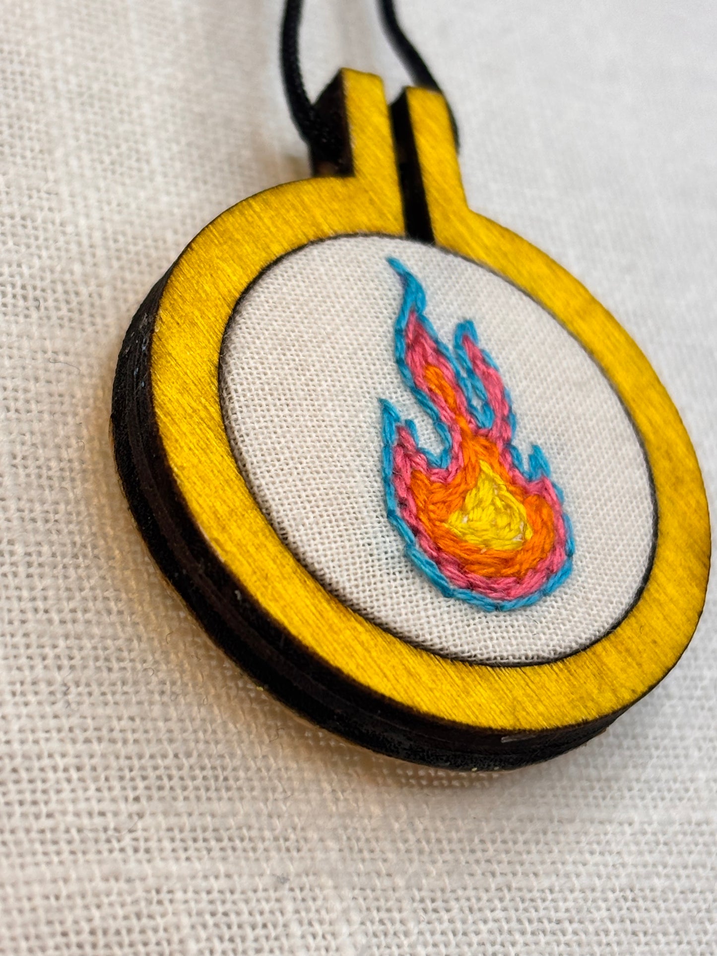 Blue Flame Mini Embroidery