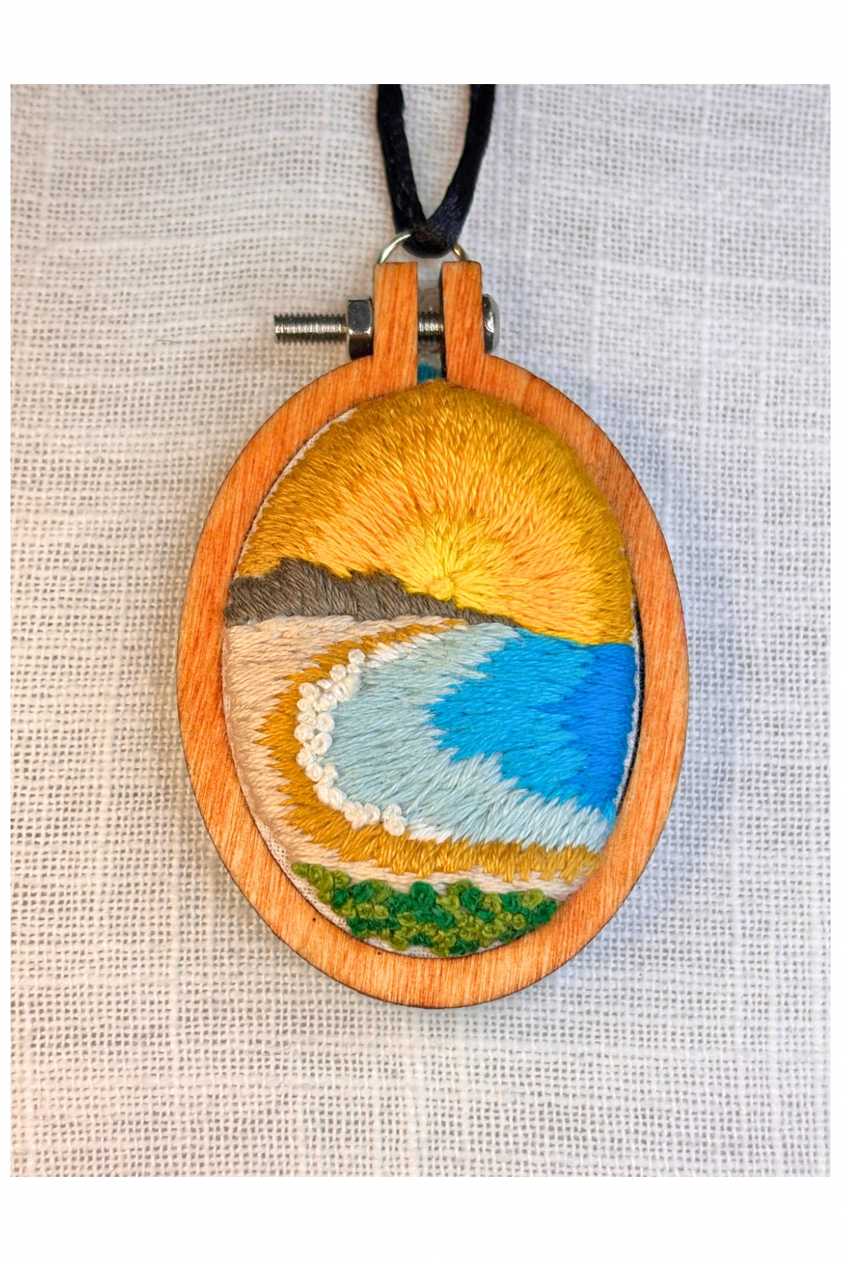 Private Beach Sunset Mini Embroidery