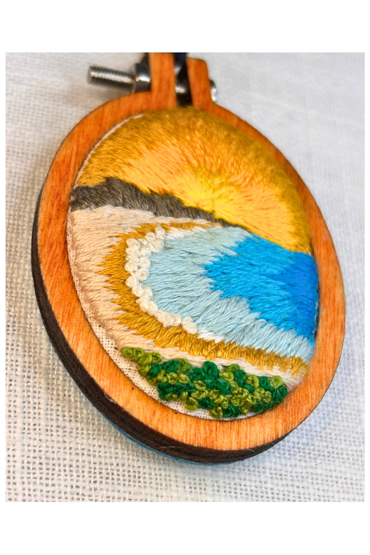 Private Beach Sunset Mini Embroidery