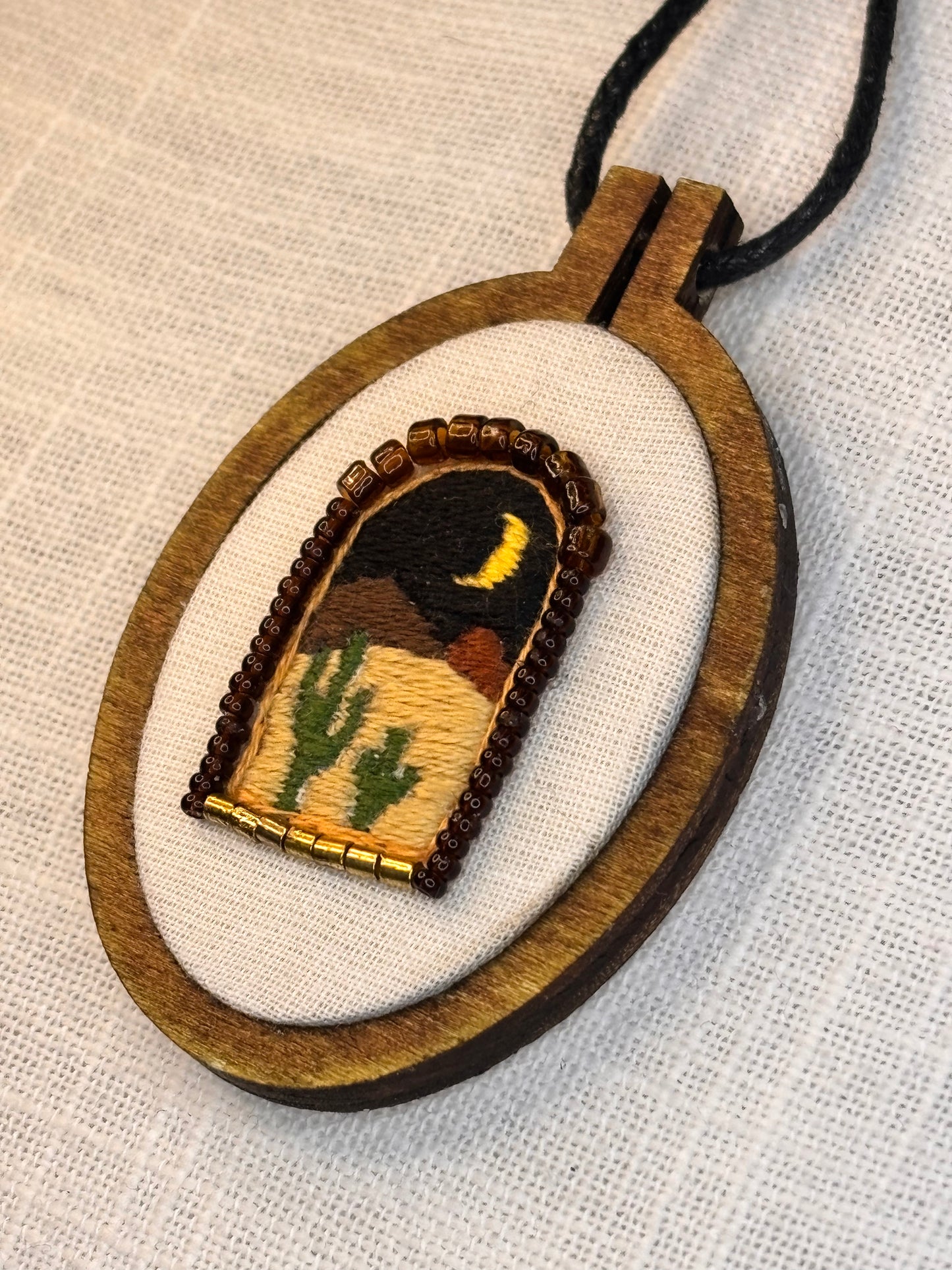 Window To A Desert Moon Mini Embroidery