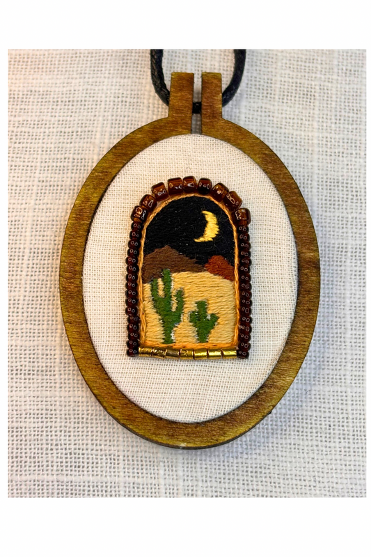 Window To A Desert Moon Mini Embroidery