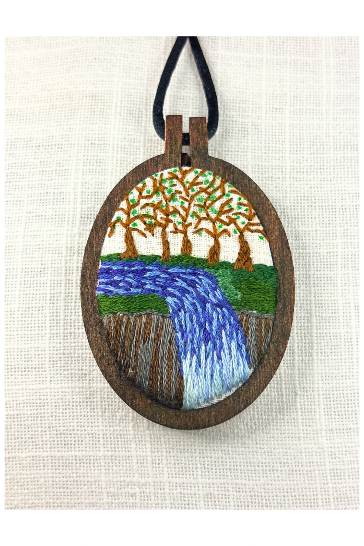 Forest Waterfall Mini Embroidery