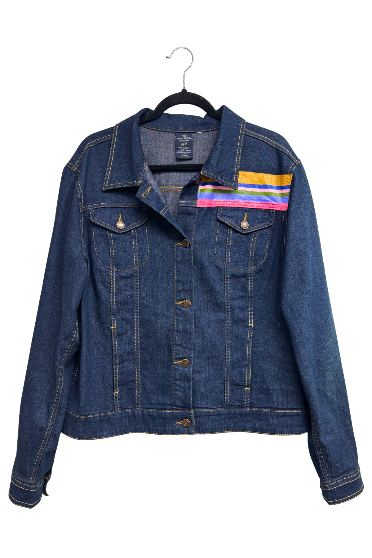 Billionaires Ruin Everything Hand Painted Denim Jacket - Size XL