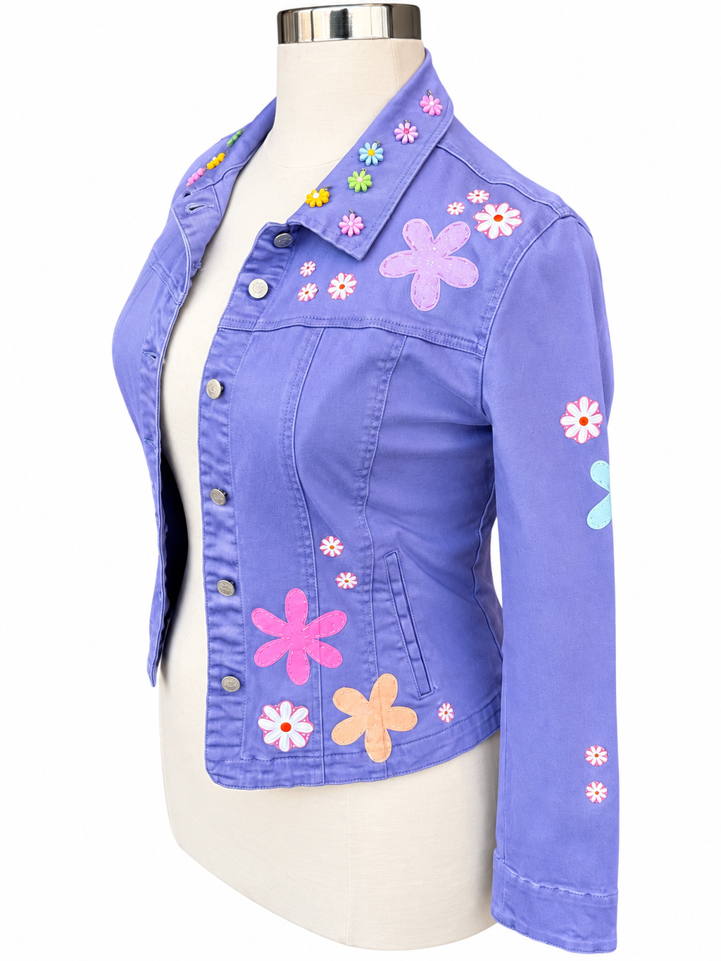 Purple Pastel FDT Appliqué Jacket - Size Large