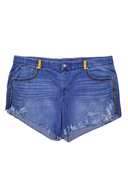 Block Party Denim Cutoff Shorts - Size 24