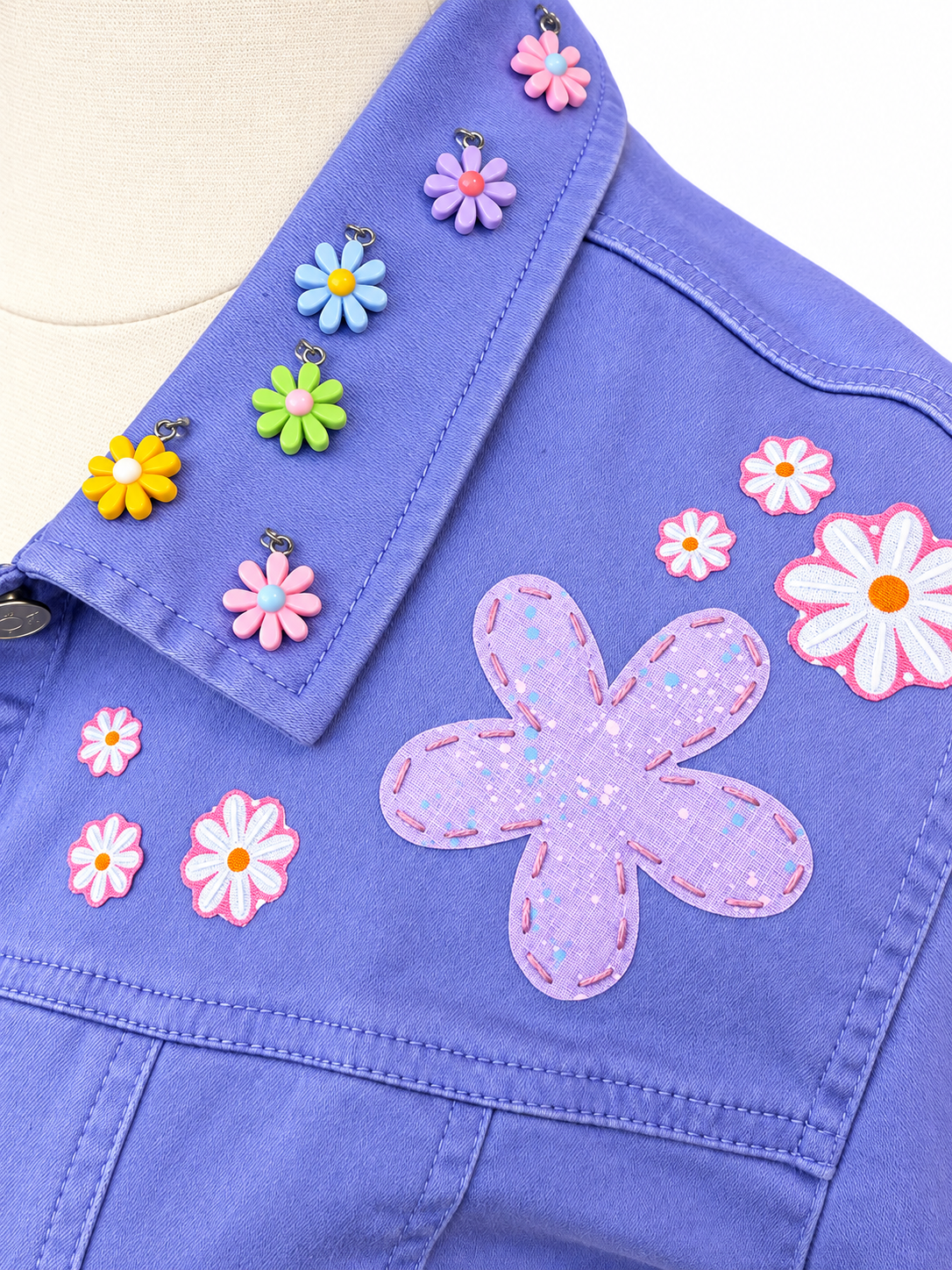 Purple Pastel FDT Appliqué Jacket - Size Large