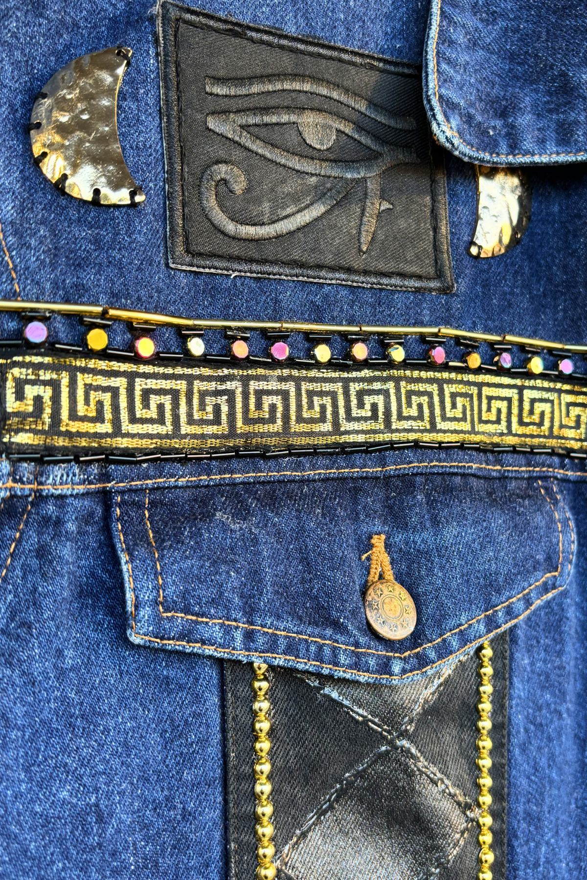 Crowned By The Nile Beaded Vest - Size XL