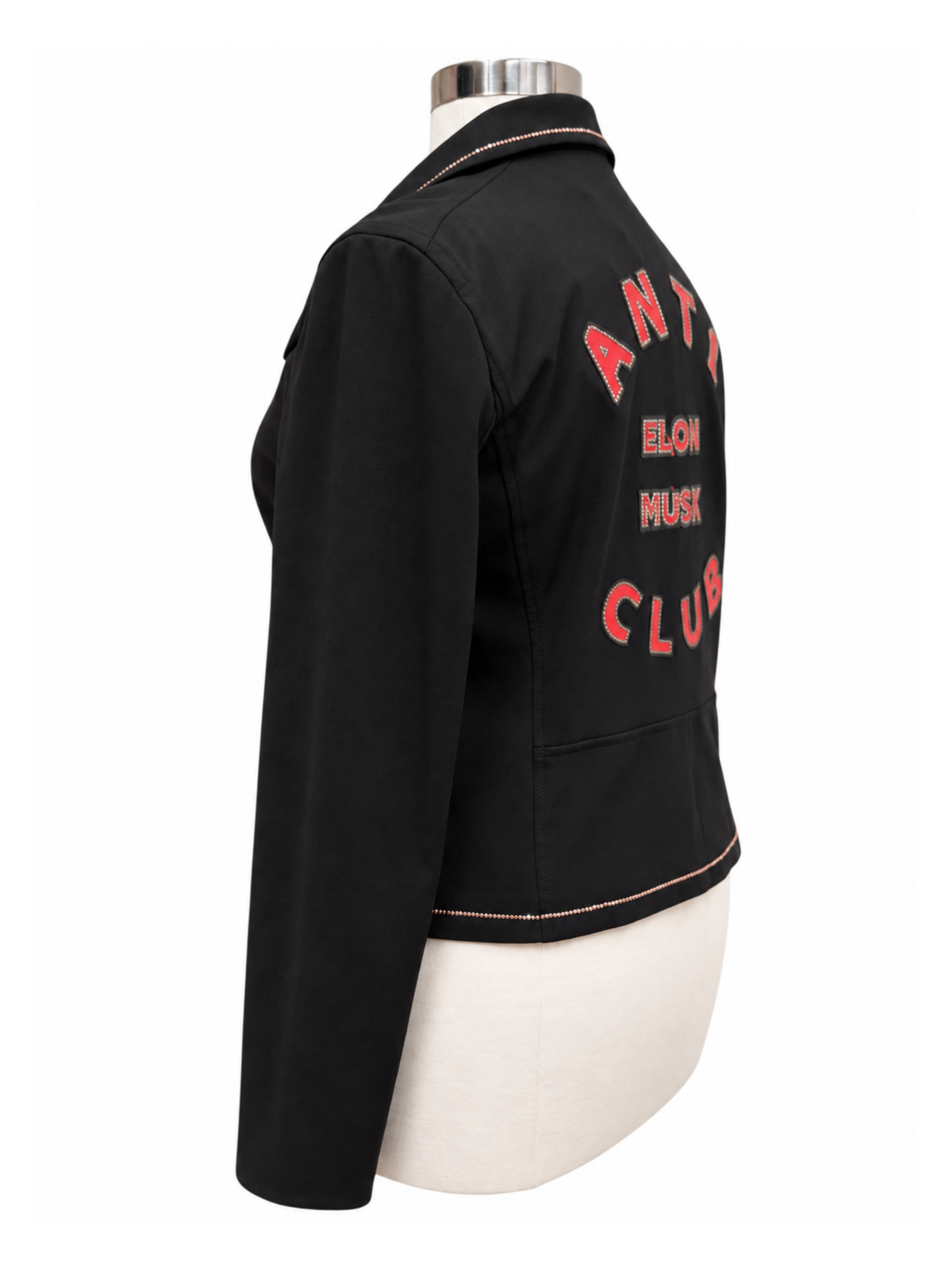 Anti Elon Musk Knit Moto Jacket - Size XL