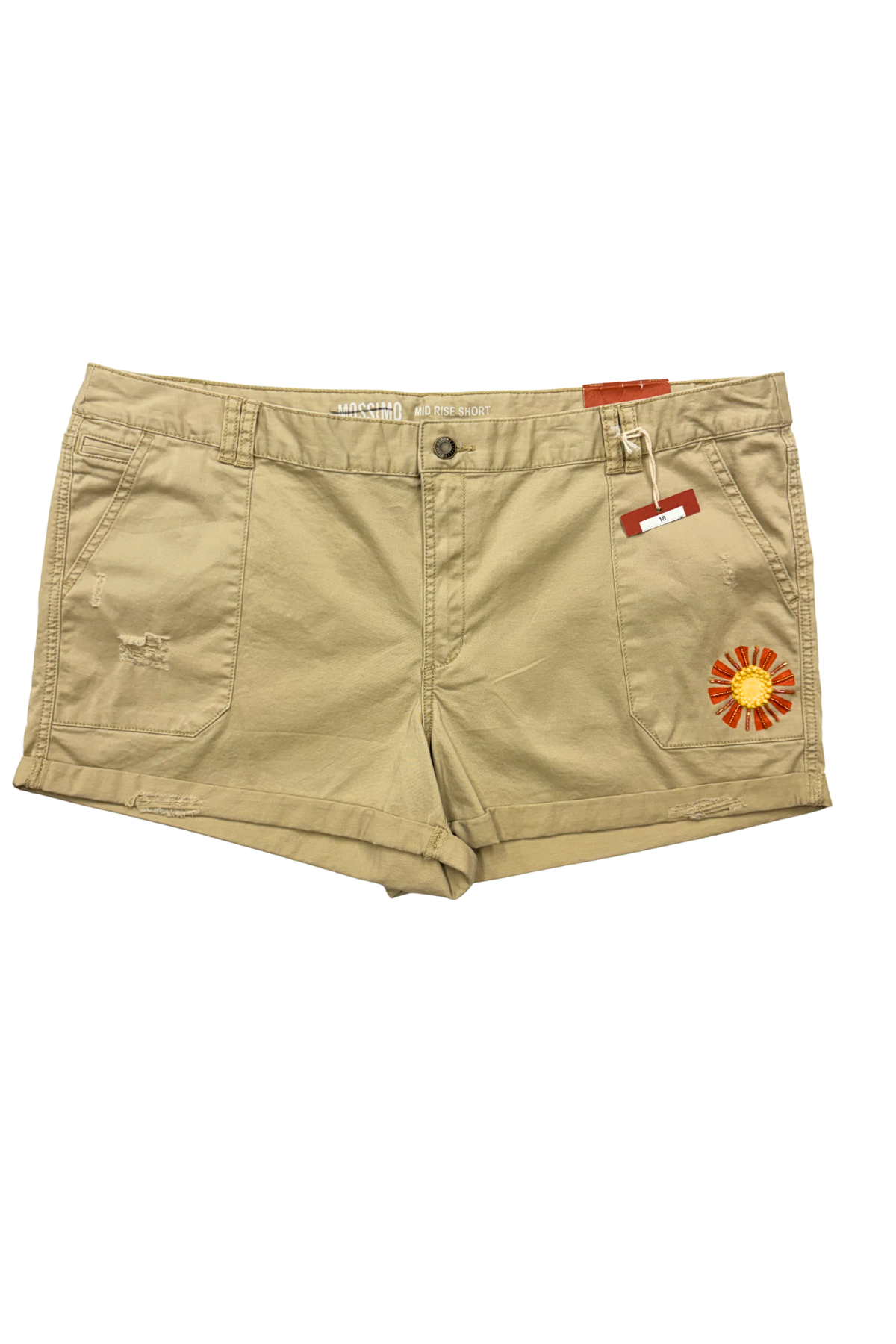 Golden Sunburst Painted Chino Shorts - Size 18