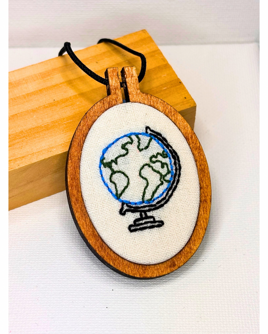 Whole Wide World Mini Embroidery