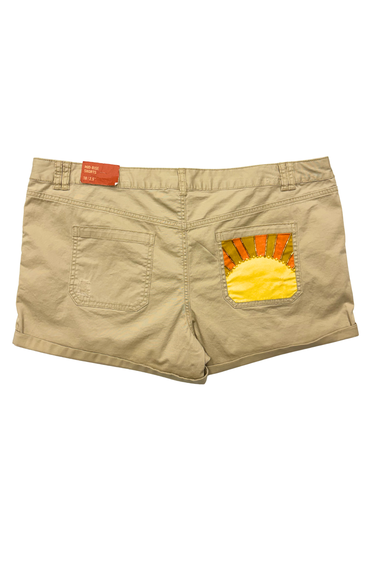 Golden Sunburst Painted Chino Shorts - Size 18