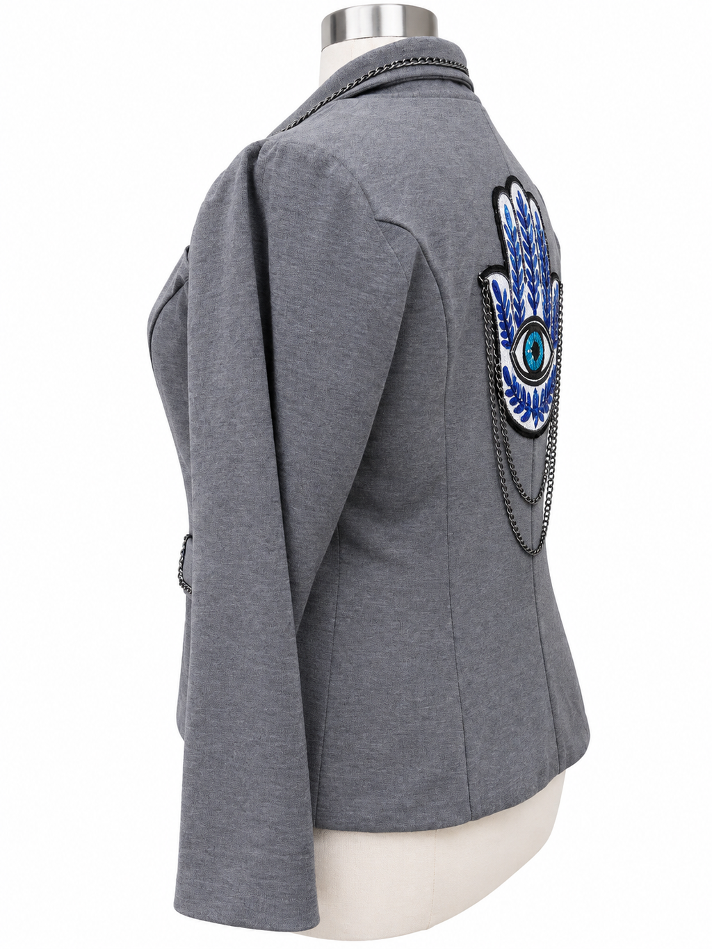 Embellished Hamza Knit Blazer - Size 2XL
