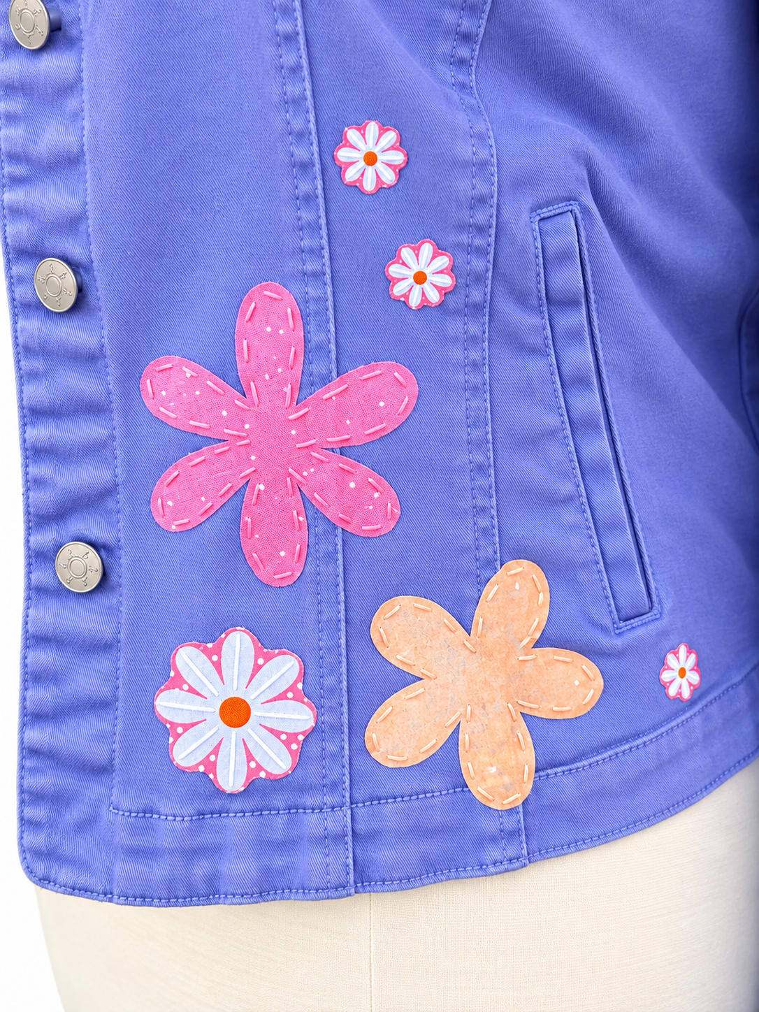 Purple Pastel FDT Appliqué Jacket - Size Large