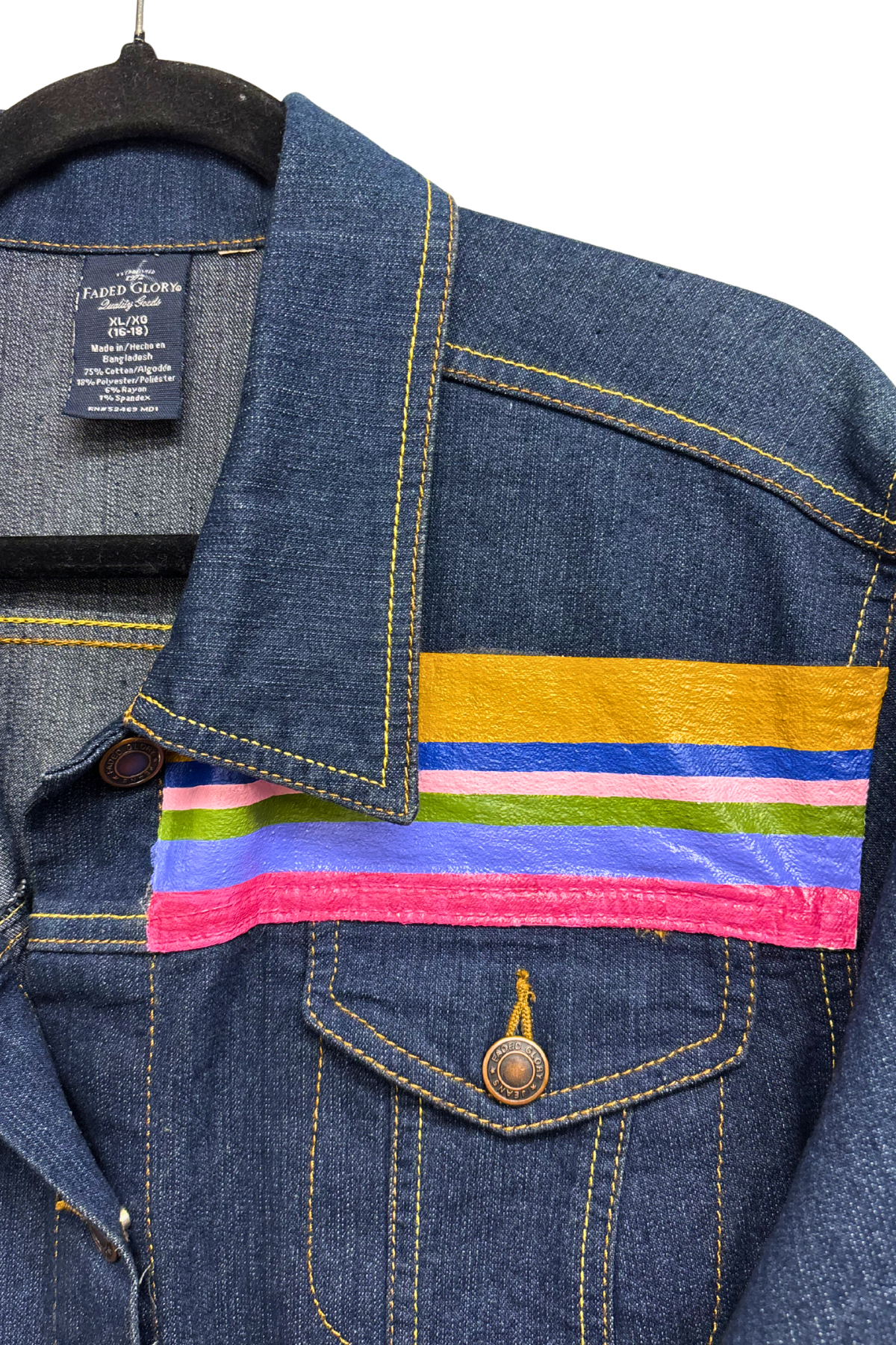 Billionaires Ruin Everything Hand Painted Denim Jacket - Size XL