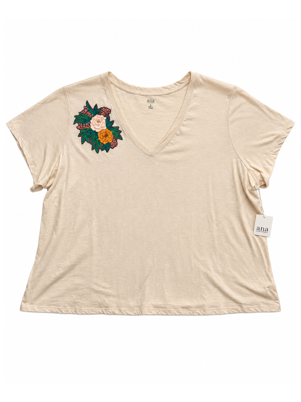 Autumn Blossom Handmade Patch Tee - Size 4XL (Deadstock original tag attached)