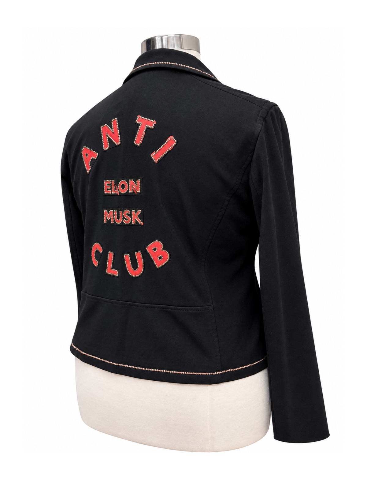 Anti Elon Musk Knit Moto Jacket - Size XL