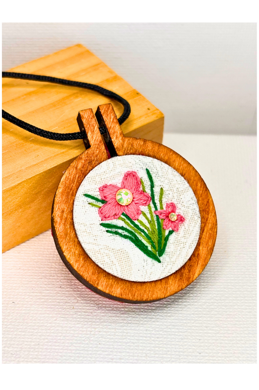 Pretty Pink Blossoms Mini Embroidery