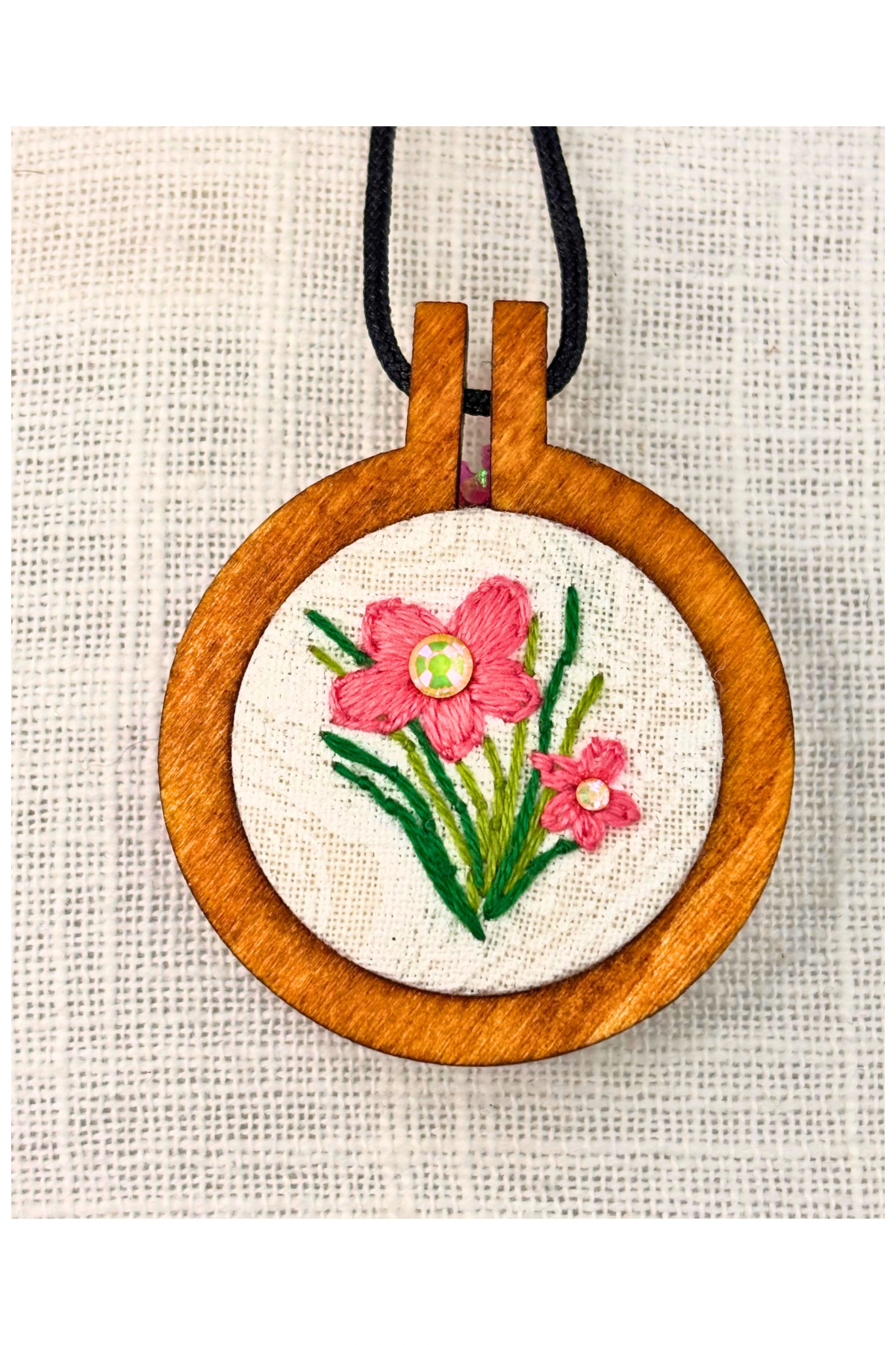 Pretty Pink Blossoms Mini Embroidery
