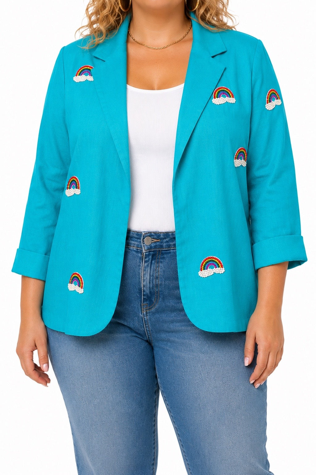 The Forecast is Happy Patch Embellished Blazer - Size 16