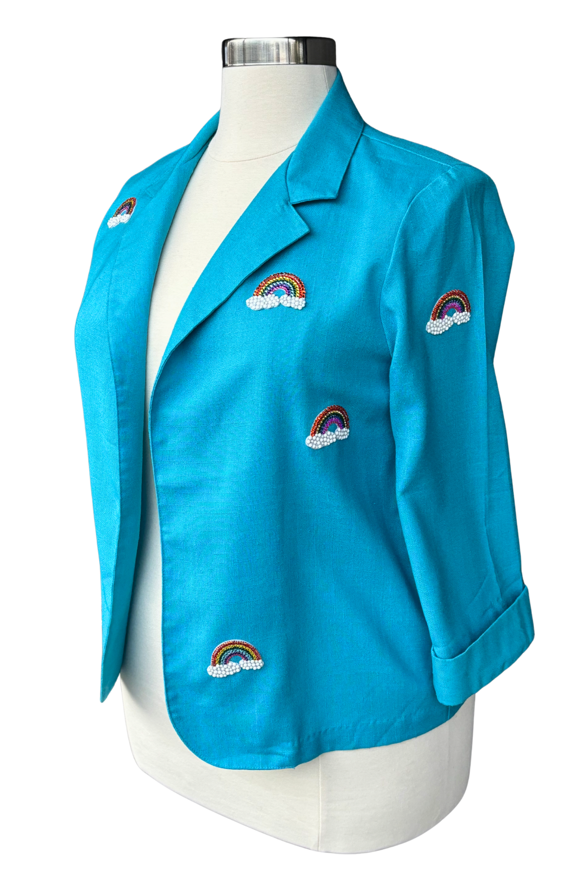 The Forecast is Happy Patch Embellished Blazer - Size 16