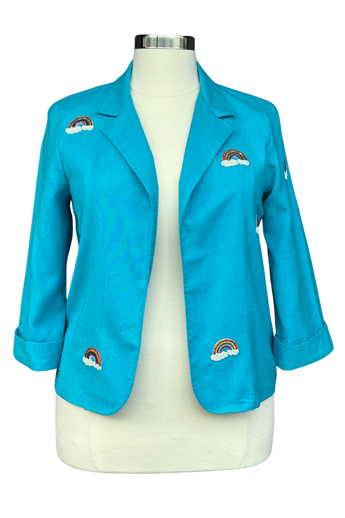 The Forecast is Happy Patch Embellished Blazer - Size 16