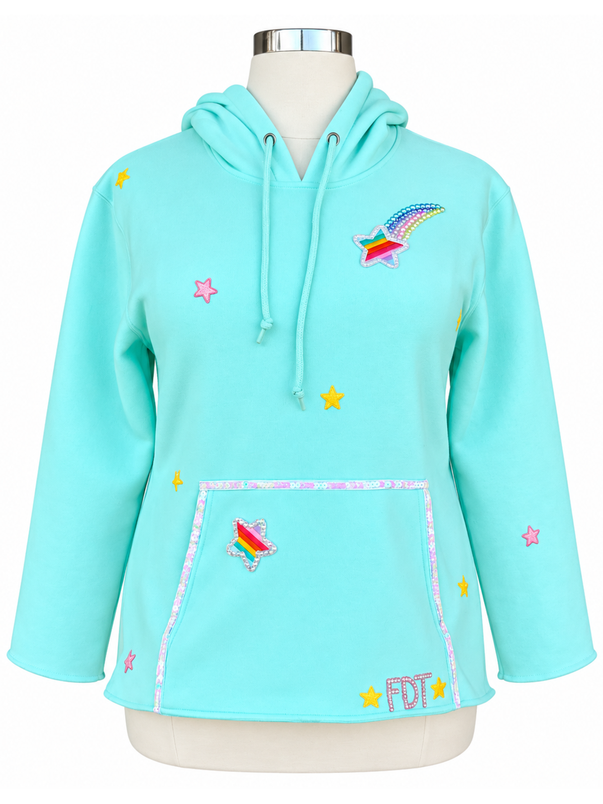 Rainbow Bright FDT Tunic Hoodie - Size Large