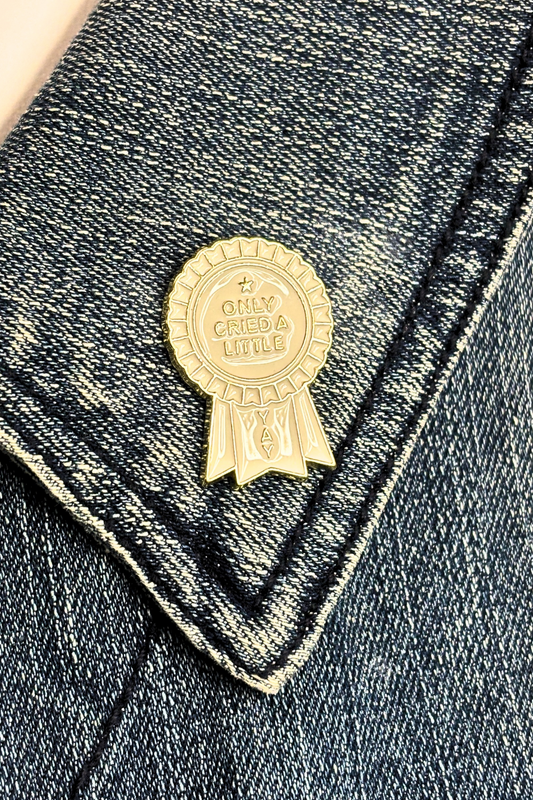 Only Cried A Little Merit Badge Lapel pin