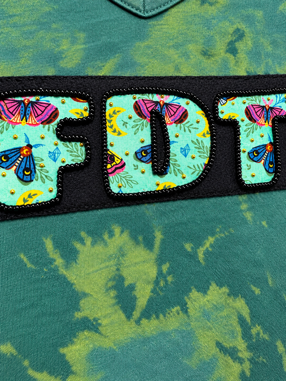 Moths Appliqué FDT V-Neck Tee - Size 3X
