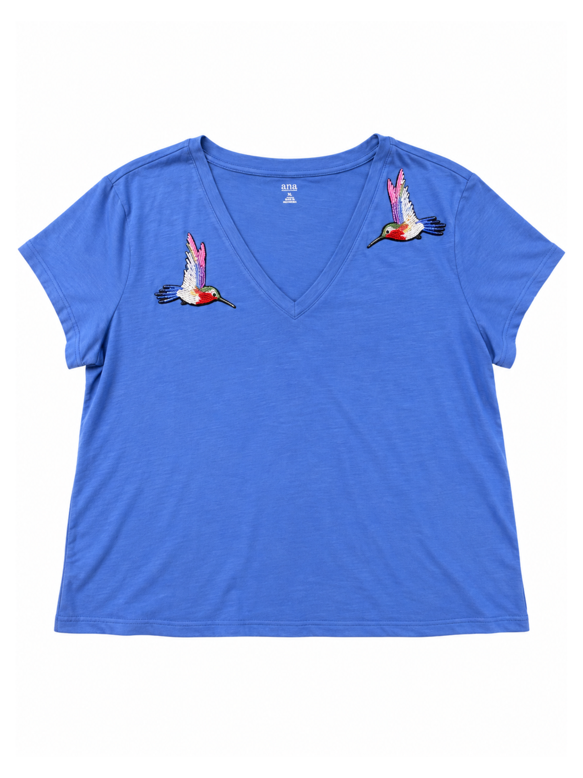 Twin Hummingbirds V-Neck Tee - Size 4XL (Deadstock original tag attached)