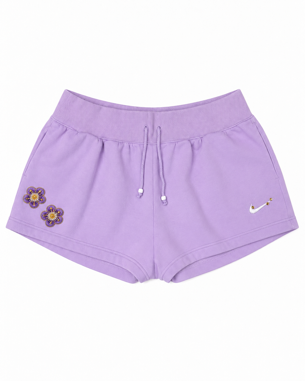 Purple Cherry Blossom Nike Sweat Shorts - Size XXL