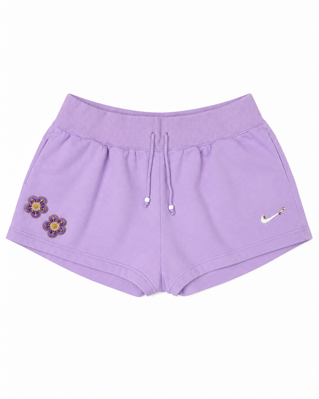 Purple Cherry Blossom Nike Sweat Shorts - Size XXL