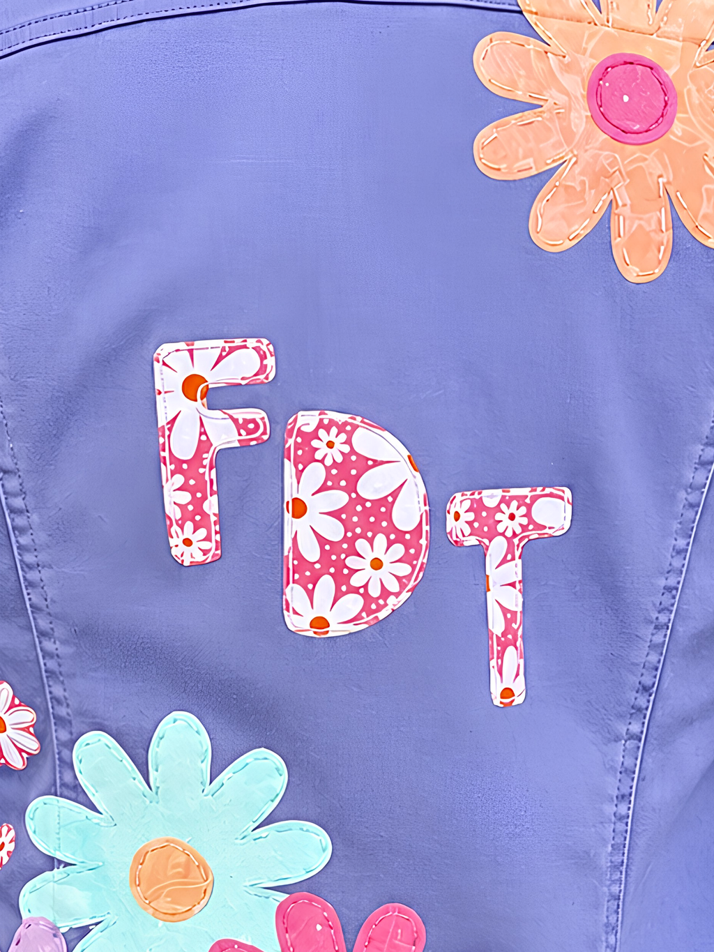 Purple Pastel FDT Appliqué Jacket - Size Large