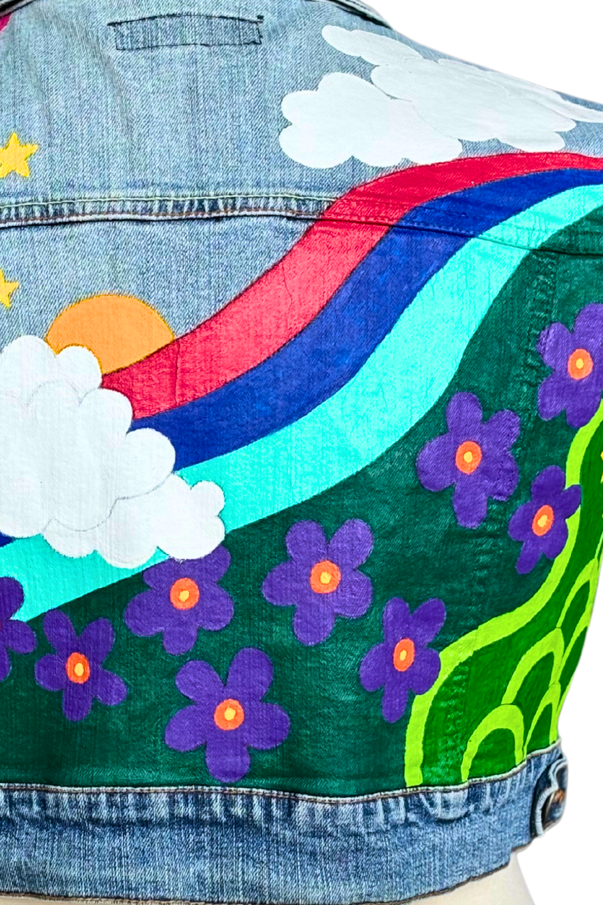 Rainbow Reverie Painted Vest - Size 1x-2x