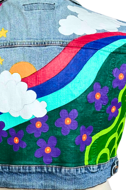 Rainbow Reverie Painted Vest - Size 1x-2x