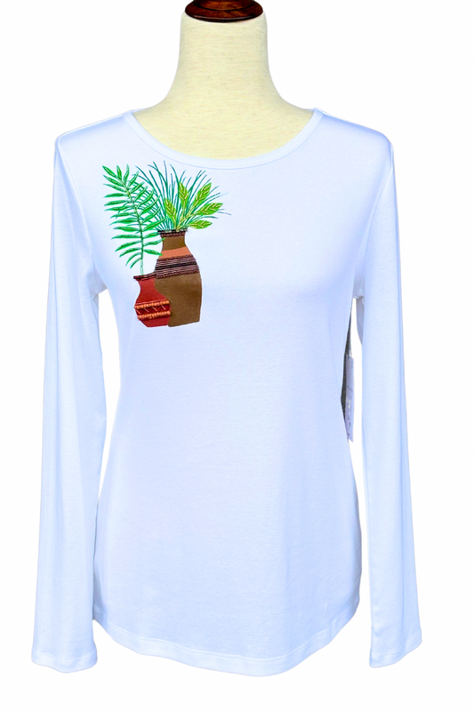 Pottery & Palms Long Sleeve Tee - Size M