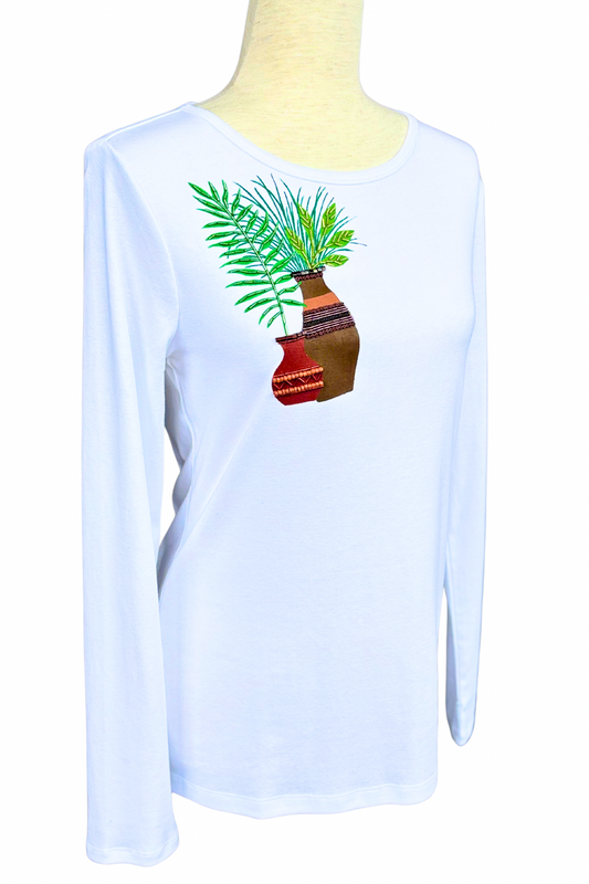 Pottery & Palms Long Sleeve Tee - Size M