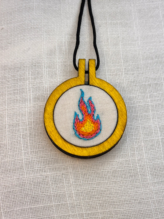 Blue Flame Mini Embroidery