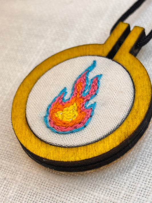 Blue Flame Mini Embroidery