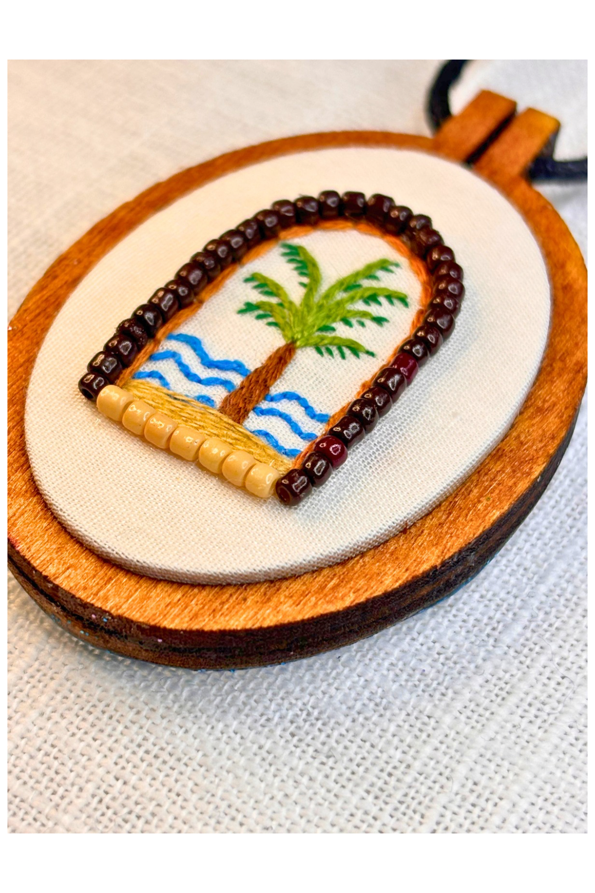 Palm Window Mini Embroidery Hoop